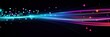 © Planetz - Colorful Glowing Data Stream with Vibrant Lights Against Black Background for Digital Art and Design Projects