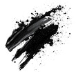 © Mizangraphics2046 - Abstract black in splash paint brush strokes stain isolated on white & transparent a background.