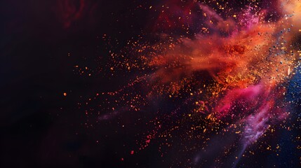 Wall Mural - vibrant color explosion abstract art display
