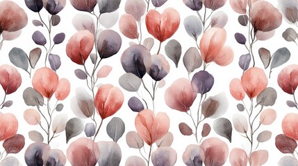 Abstract forest leaf digital vintage watercolor graphic poster for web pages and PPT backgrounds
