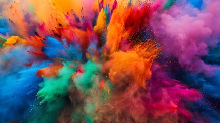Wall Mural - vibrant colorful powder explosion abstract art
