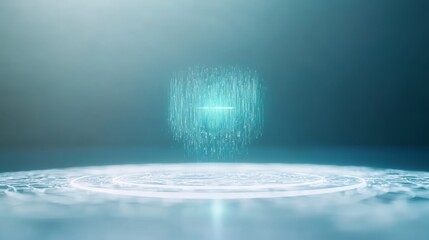 Fototapete - Futuristic Holographic Interface Displaying Digital Innovation