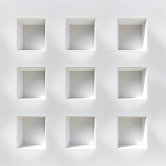 Wall Mural - windows, many windows. abstraction, creative art. aesthetically. futuristic. white