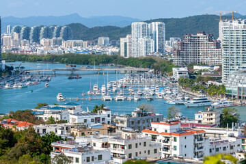 Wall Mural - The scenery of Sanya Bay in Sanya City, Hainan Province, China.