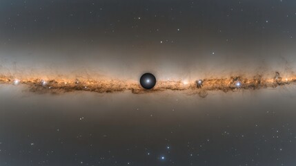 Wall Mural - Exploring a black hole a cosmic perspective on galactic landscapes in digital art