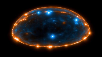 Wall Mural - Exploring cosmic phenomena supernova remnants outer space scientific imagery dark environment astronomical viewpoint