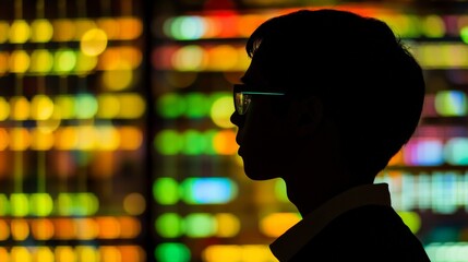 silhouette of developer with voice assistant tools