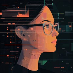 Poster - Technological connections background vector eps10.