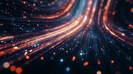 Wall Mural - dynamic flowing speed lines technology background featuring futuristic motion effects with vibrant b