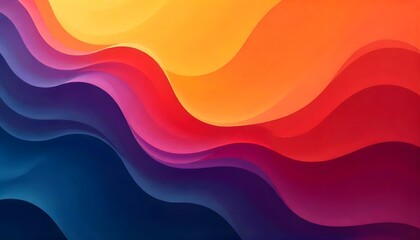 Poster - an abstract geometric design with dynamic, vibrant gradients and smooth flowing lines