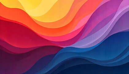 Leinwandbilder - an abstract geometric design with dynamic, vibrant gradients and smooth flowing lines