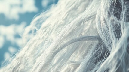 Wall Mural - white abstract technology background featuring elegant flowing waves with a futuristic minimal desig