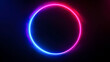 © creative - Glowing neon circle frame.