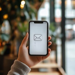 Leinwandbilder - Send email message on mobile