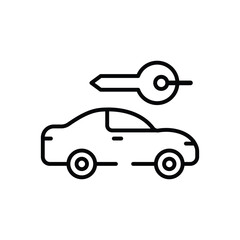 Sticker - Car Rental vector icon