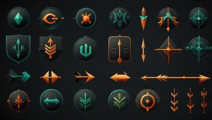 Set of arrow icons.