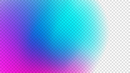 Aufkleber - Vibrant colored gradients. Circle shape. Transparent background. Blurred colors overlay graphic design. Vector illustration.	