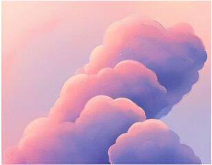 Wall Mural - Pink Clouds in the Sky