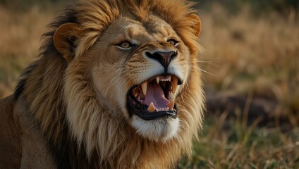 Canvas Print - Smiling lion.