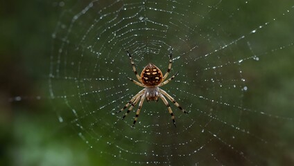 Spider on its web.