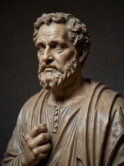 Wall Mural - Statue of Saint Peter in a classical style.