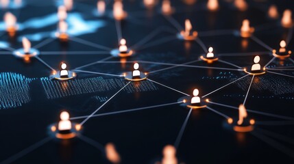 Wall Mural - global network connection: a visual representation of interconnectedness