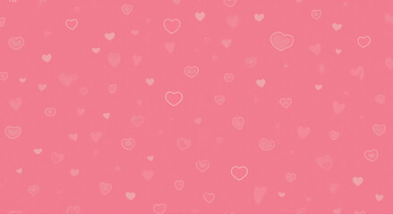 Wall Mural - pink background with hearts