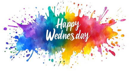 Poster - A colorful splash of watercolor with the text 