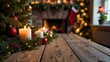 © Ana River - light wooden table christmas decor, cozy dining room