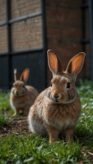 Wall Mural - Urban rabbits.