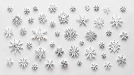 Wall Mural - snowflake background