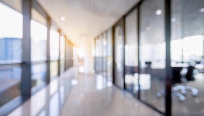Poster - Bright and Contemporary Open Office Interior with Natural Lighting, Sleek Glass Walls, Minimalist Design, and Functional Layout to Enhance Productivity, Collaboration, and a Modern Work Environment