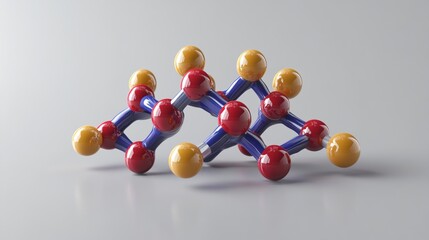 Wall Mural - abstract 3d molecular structure: a colorful representation of chemical bonding