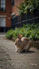 Wall Mural - Urban rabbits.