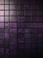 Sticker - Vibrant violet mosaic background with glossy finish.