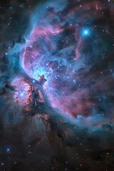Wall Mural - cosmic scene featuring a stunning nebula with numerous stars shining bright