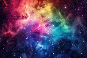 Canvas Print - a vibrant and detailed illustration of a galaxy with numerous stars shining bright