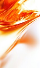 Wall Mural - Abstract orange and white swirling background