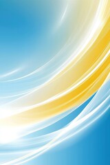 Wall Mural - Abstract blue and yellow wave design