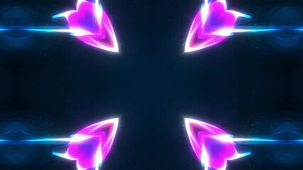 Wall Mural - Abstract Psychedelic Motion Graphic. Fluid Kaleidoscope effect. Seamless 4k loop
