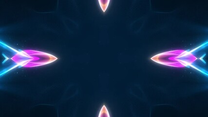 Wall Mural - Abstract Psychedelic Motion Graphic. Fluid Kaleidoscope effect. Seamless 4k loop