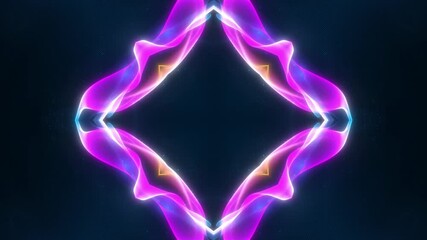 Wall Mural - Abstract Psychedelic Motion Graphic. Fluid Kaleidoscope effect. Seamless 4k loop