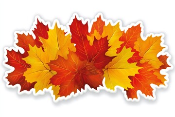 Wall Mural - autumn bouquet of maple leaves