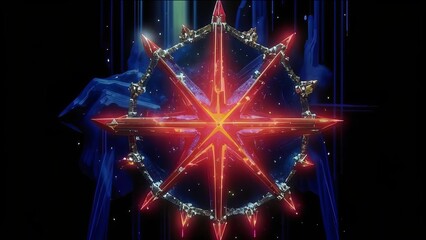 Wall Mural - cyber neon tunnel. futuristic interface pattern. glowing hi technology texture. abstract motion back