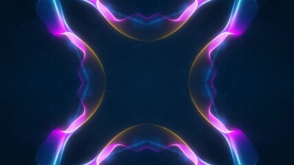 Canvas Print - abstract psychedelic motion graphic. fluid kaleidoscope effect. seamless 4k loop