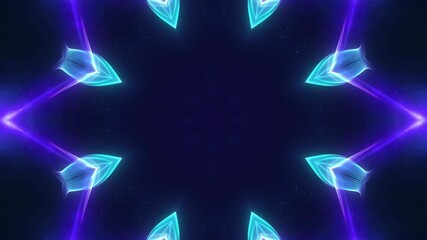 Canvas Print - abstract psychedelic motion graphic. fluid kaleidoscope effect. seamless 4k loop