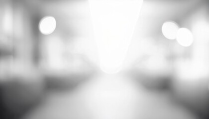 Poster - Blurred Abstract Light Effect. Minimalist Bright White Background with Dreamy Bokeh, Perfect for Modern Design, Visual Calmness, or Conceptual Representations of Serenity and Focus