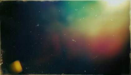 Wall Mural - nostalgic filmstrip aesthetic. vibrant aurora like colors with dust and scratches, perfect for vinta