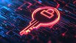 © Pachita - Secure account registration. A glowing digital key inserted into a holographic account panel, swirling neon lines illustrating security verification, cyberartistic style