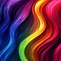Wall Mural - abstract vibrant waves creating multicolored dynamic fluid motion effects designs